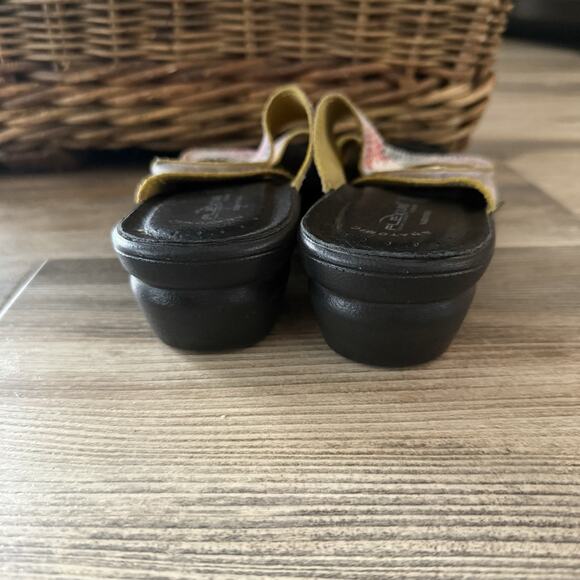 Flexus Women’s Multicolor Leather Comfort Slide Sandals Size 37 EU / 6.5 US - Picture 7 of 8